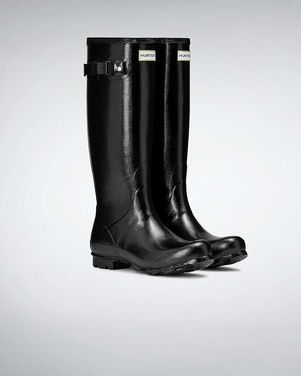 Galochas Altas Hunter Feminina Pretas - Norris Field Gloss - 56GAPMFZT